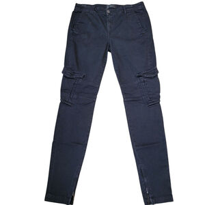 Vince Women’s Military Zipper Ankle Cargo Skinny Pants Black Size 29 Inseam 30"